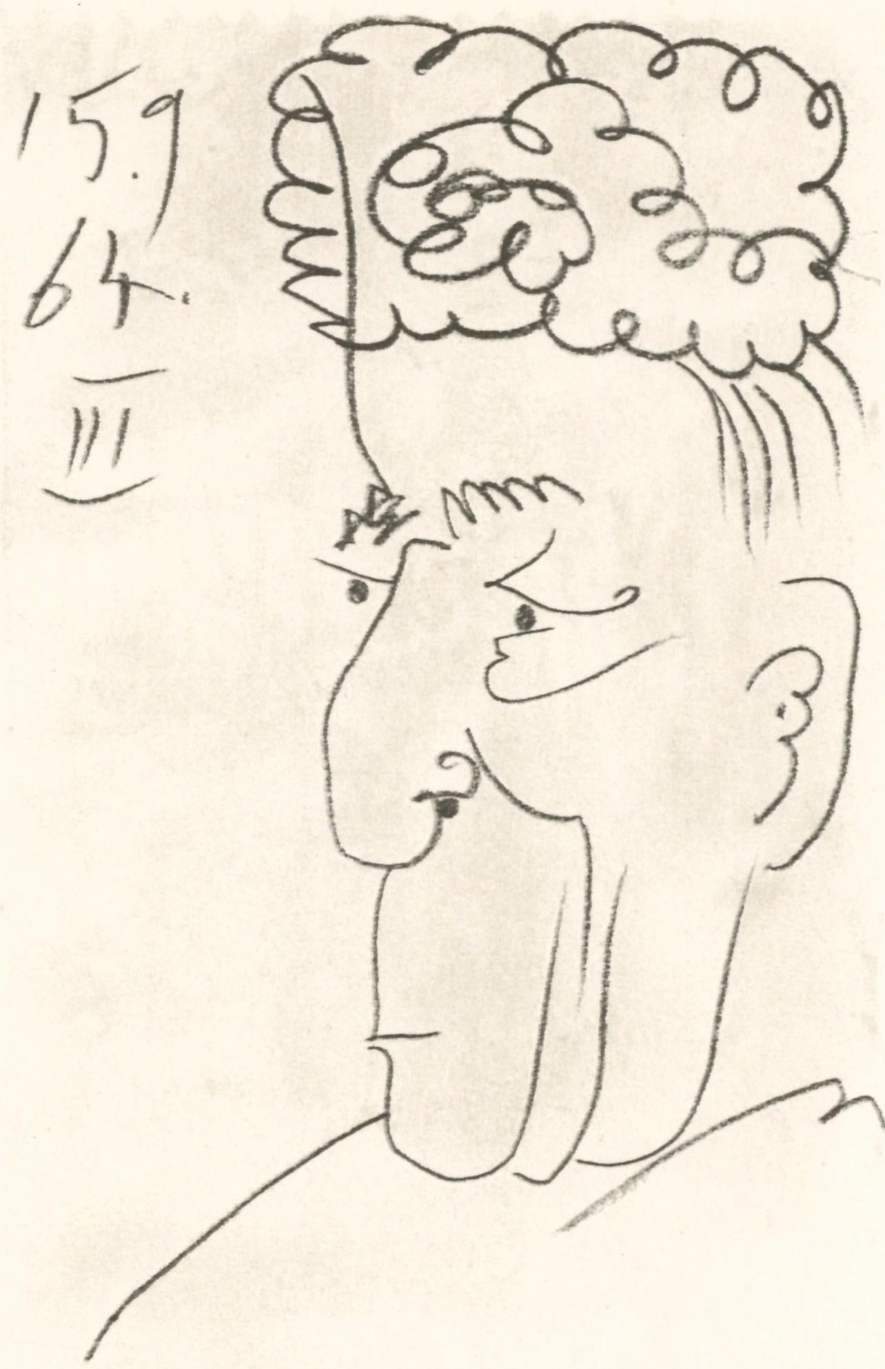 Pablo Picasso, 15.9.64. Iii (Cramer 148), Le Got Du Bonheur, Mixed Media Lithograph