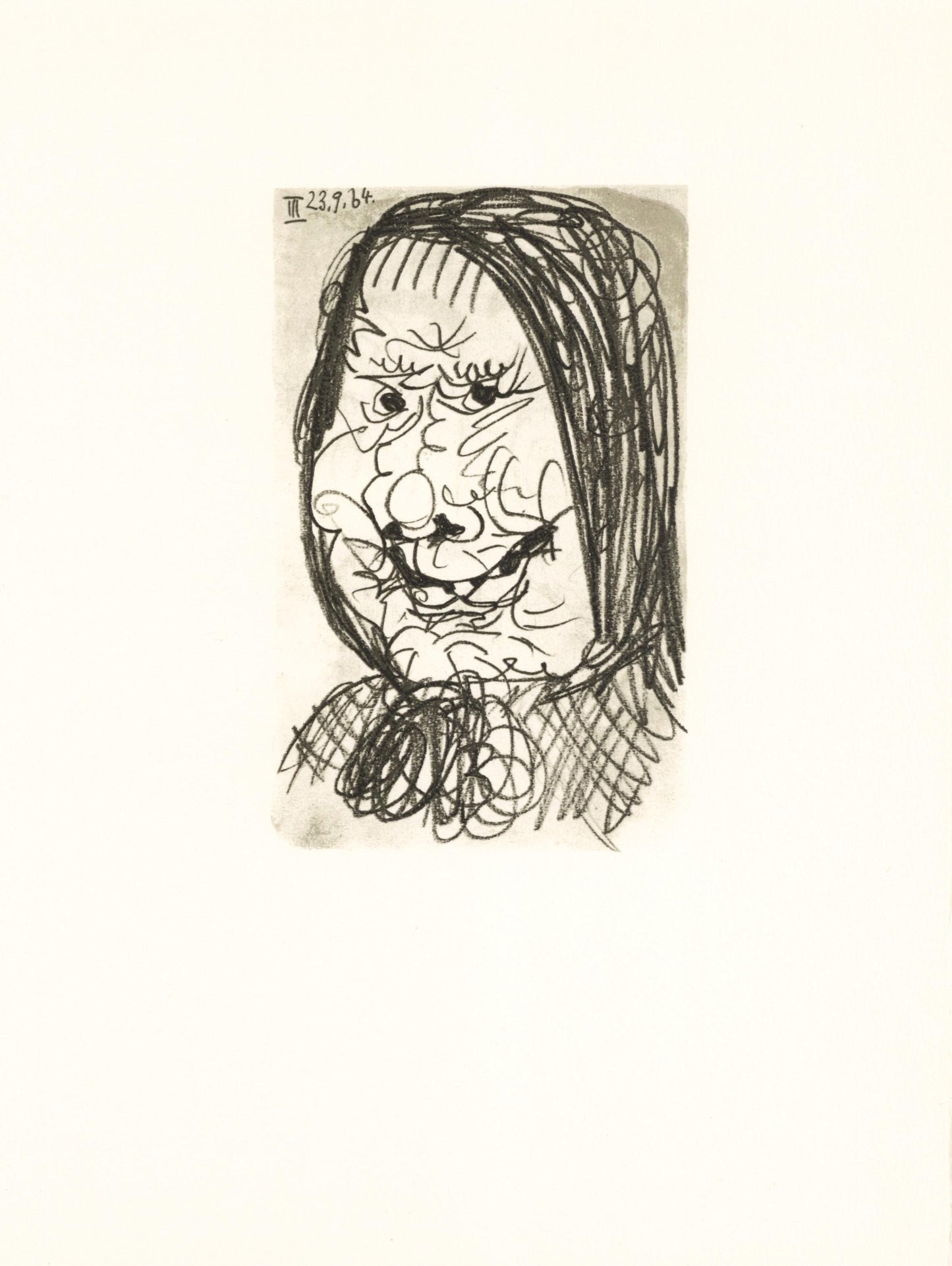 Pablo Picasso, 23.9.64 Iii (Cramer 148), Le Got Du Bonheur, Mixed Media Lithograph