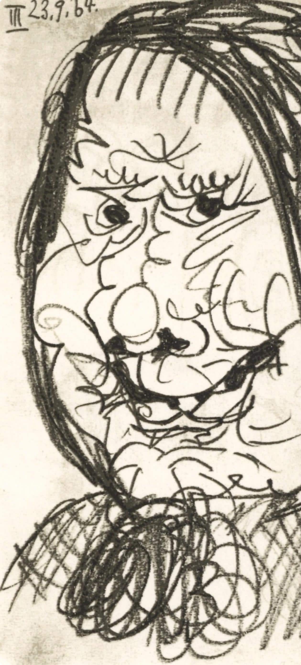 Pablo Picasso, 23.9.64 Iii (Cramer 148), Le Got Du Bonheur, Mixed Media Lithograph