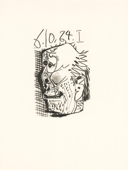 Pablo Picasso, 6.10.64. I (Cramer 148), Le Got Du Bonheur, Mixed Media Lithograph