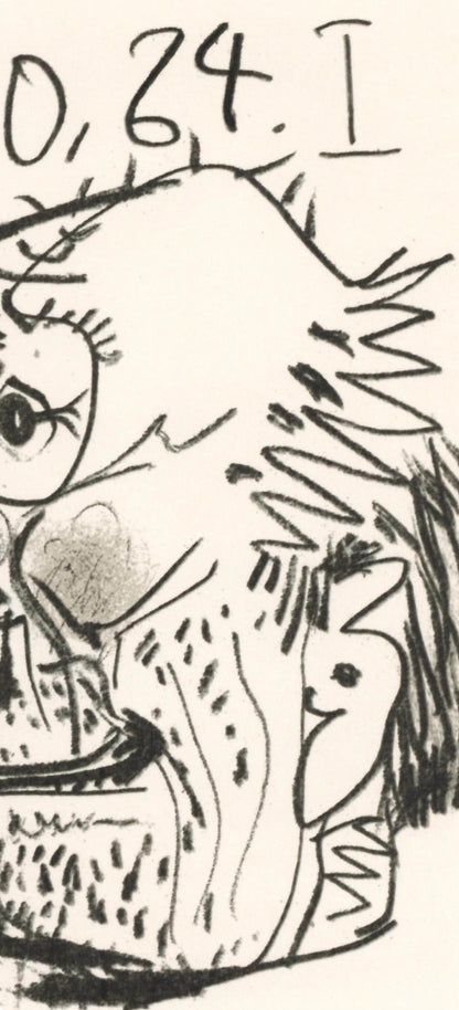 Pablo Picasso, 6.10.64. I (Cramer 148), Le Got Du Bonheur, Mixed Media Lithograph