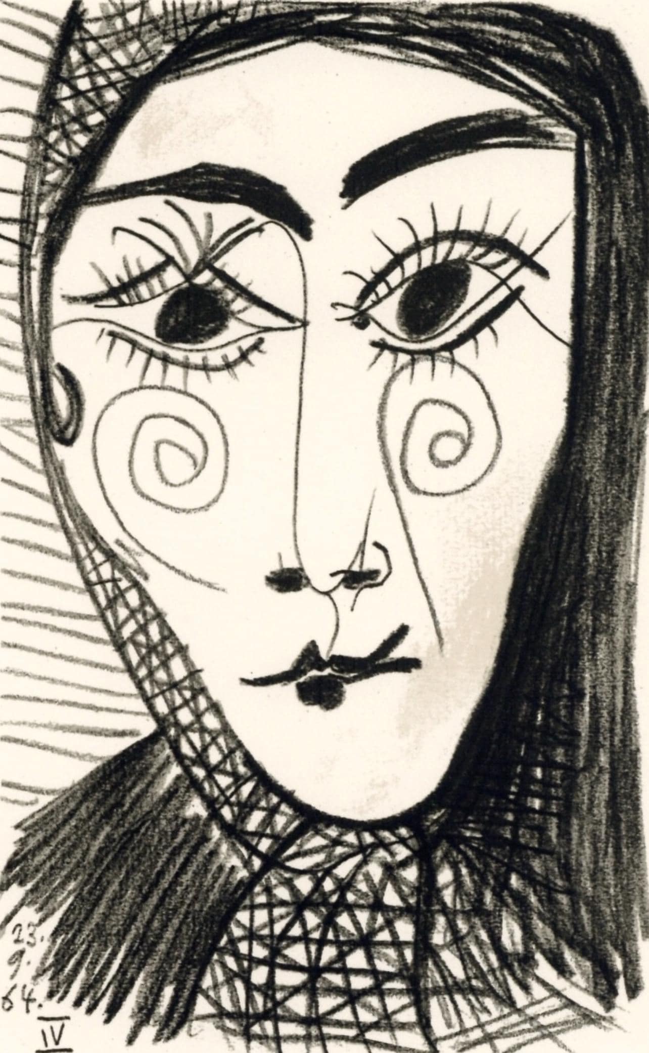 Pablo Picasso, 23.9.64 Iv (Cramer 148), Le Got Du Bonheur, Mixed Media Lithograph