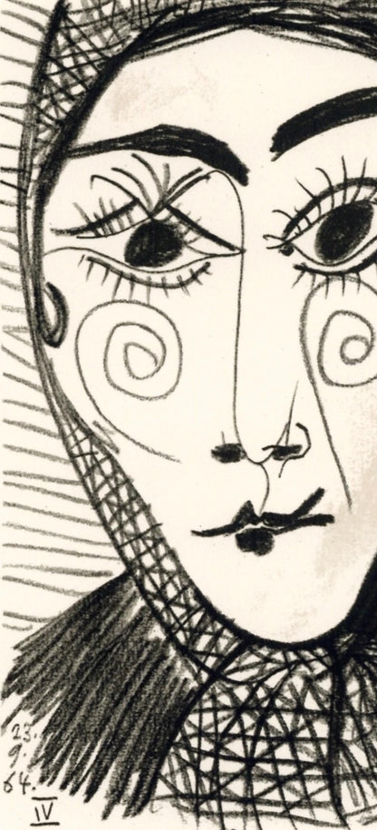 Pablo Picasso, 23.9.64 Iv (Cramer 148), Le Got Du Bonheur, Mixed Media Lithograph