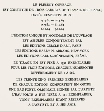 Pablo Picasso, 4.10.64. (Cramer 148), Le Got Du Bonheur, Mixed Media Lithograph