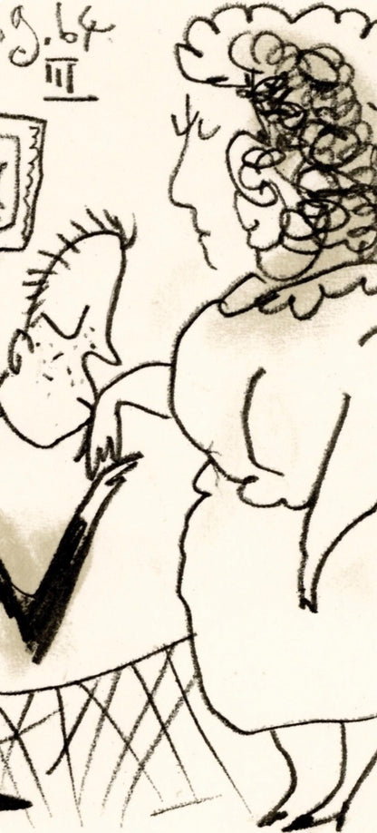 Pablo Picasso, 29.9.64. Iii (Cramer 148), Le Got Du Bonheur, Mixed Media Lithograph