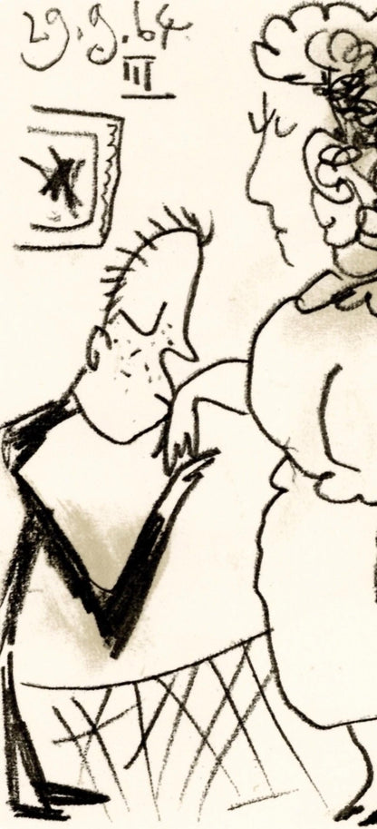 Pablo Picasso, 29.9.64. Iii (Cramer 148), Le Got Du Bonheur, Mixed Media Lithograph