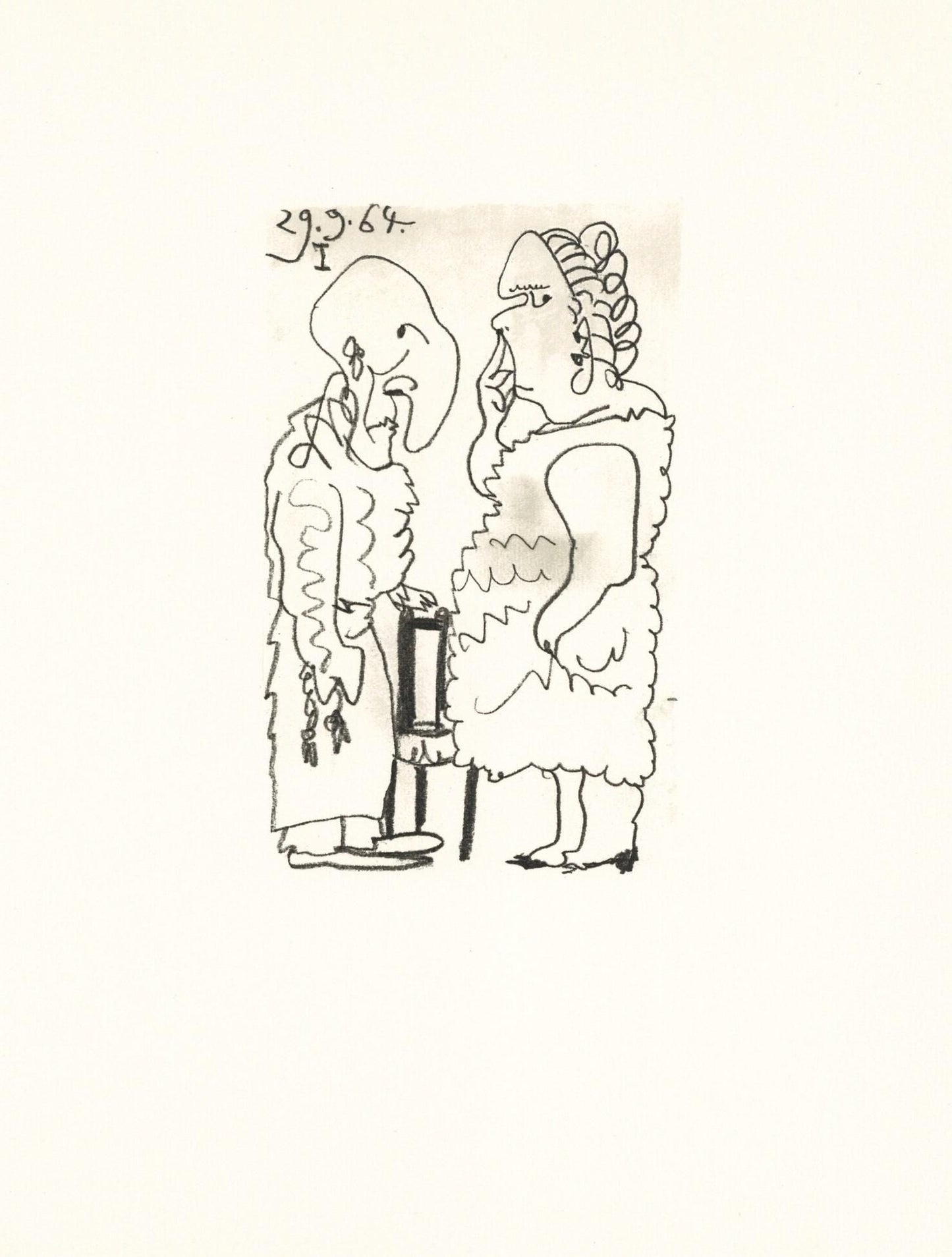 Pablo Picasso, 29.9.64. I (Cramer 148), Le Got Du Bonheur, Mixed Media Lithograph