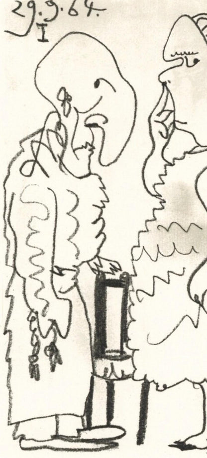 Pablo Picasso, 29.9.64. I (Cramer 148), Le Got Du Bonheur, Mixed Media Lithograph