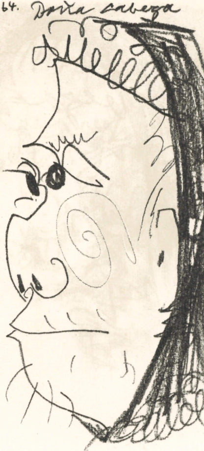 Pablo Picasso, 23.9.64. Ii (Cramer 148), Le Got Du Bonheur, Mixed Media Lithograph