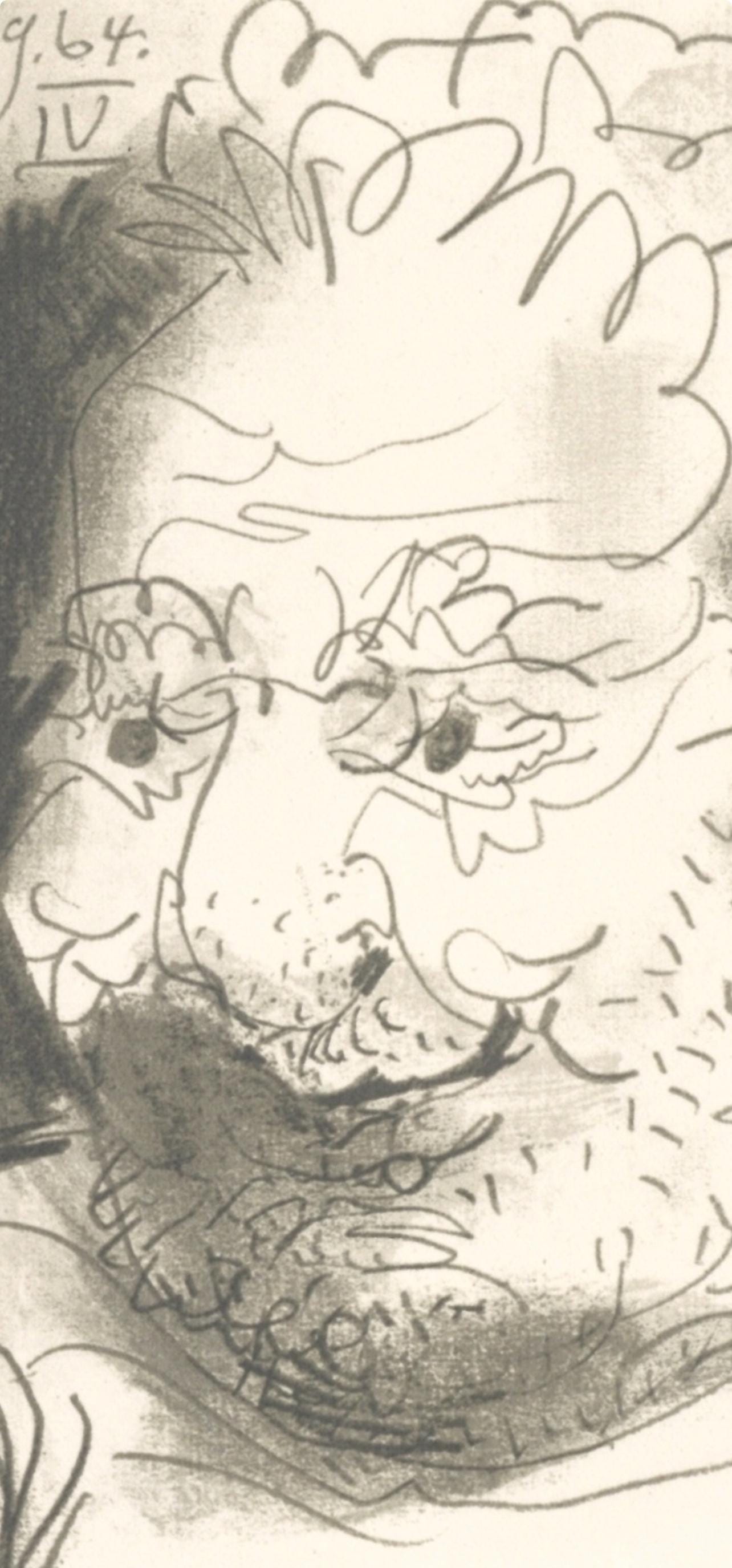 Pablo Picasso, 20.9.64. Iv (Cramer 148), Le Got Du Bonheur, Mixed Media Lithograph