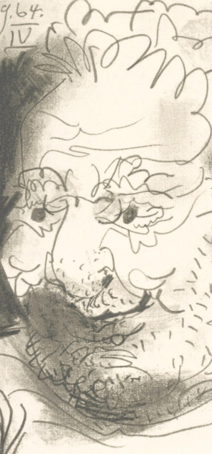 Pablo Picasso, 20.9.64. Iv (Cramer 148), Le Got Du Bonheur, Mixed Media Lithograph