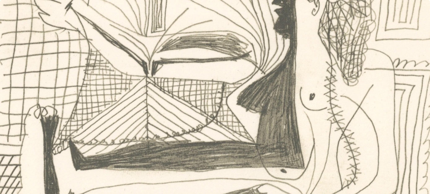 Pablo Picasso, 25.4.64. (Cramer 148), Le Got Du Bonheur, Mixed Media Lithograph