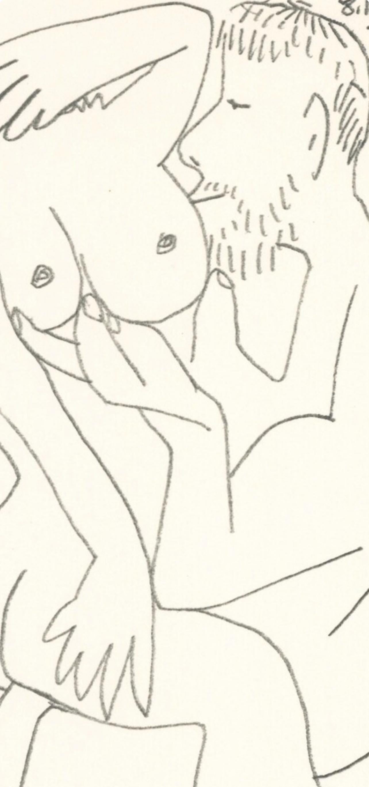 Pablo Picasso, Picasso, 8.10.74 Xvi (Cramer 148), Le Got Du Bonheur, Mixed Media Lithograph