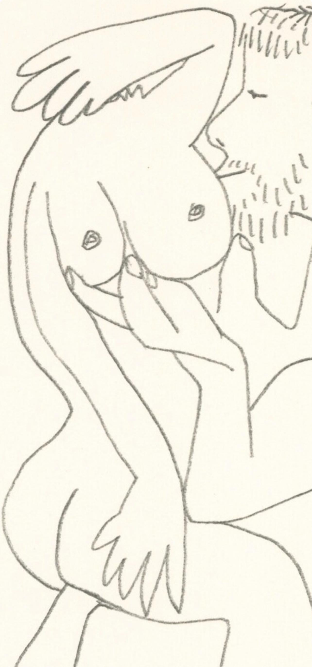 Pablo Picasso, Picasso, 8.10.74 Xvi (Cramer 148), Le Got Du Bonheur, Mixed Media Lithograph