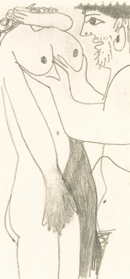 Pablo Picasso, 8.10.64. Ii (Cramer 148), Le Got Du Bonheur, Mixed Media Lithograph