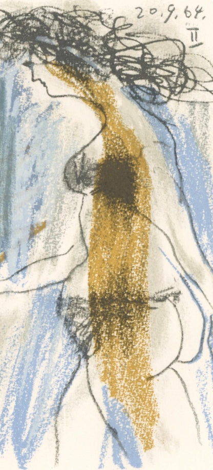 Pablo Picasso, 20.9.64. Ii (Cramer 148), Le Got Du Bonheur, Mixed Media Lithograph