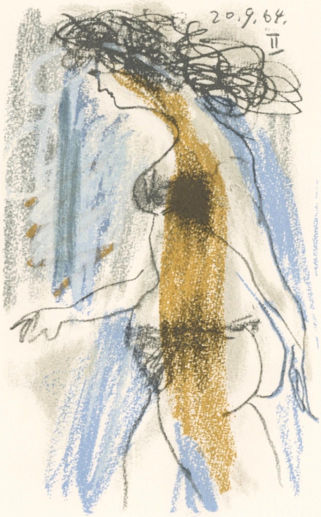 Pablo Picasso, 20.9.64. Ii (Cramer 148), Le Got Du Bonheur, Mixed Media Lithograph