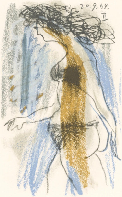 Pablo Picasso, 20.9.64. Ii (Cramer 148), Le Got Du Bonheur, Mixed Media Lithograph