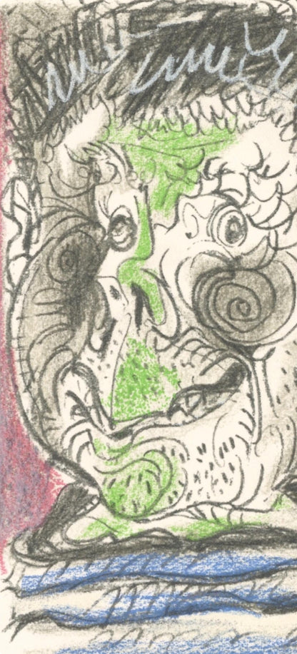 Pablo Picasso, 6.10.64. Iii (Cramer 148), Le Got Du Bonheur, Mixed Media Lithograph
