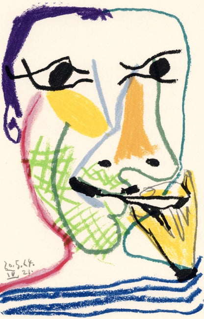 Pablo Picasso, 20.5.65.21. Iv (Cramer 148), Le Got Du Bonheur, Mixed Media Lithograph