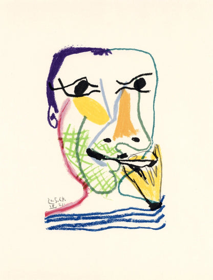 Pablo Picasso, 20.5.65.21. Iv (Cramer 148), Le Got Du Bonheur, Mixed Media Lithograph