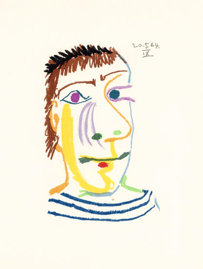 Pablo Picasso, 20.5.64. Ix (Cramer 148), Le Got Du Bonheur, Mixed Media Lithograph