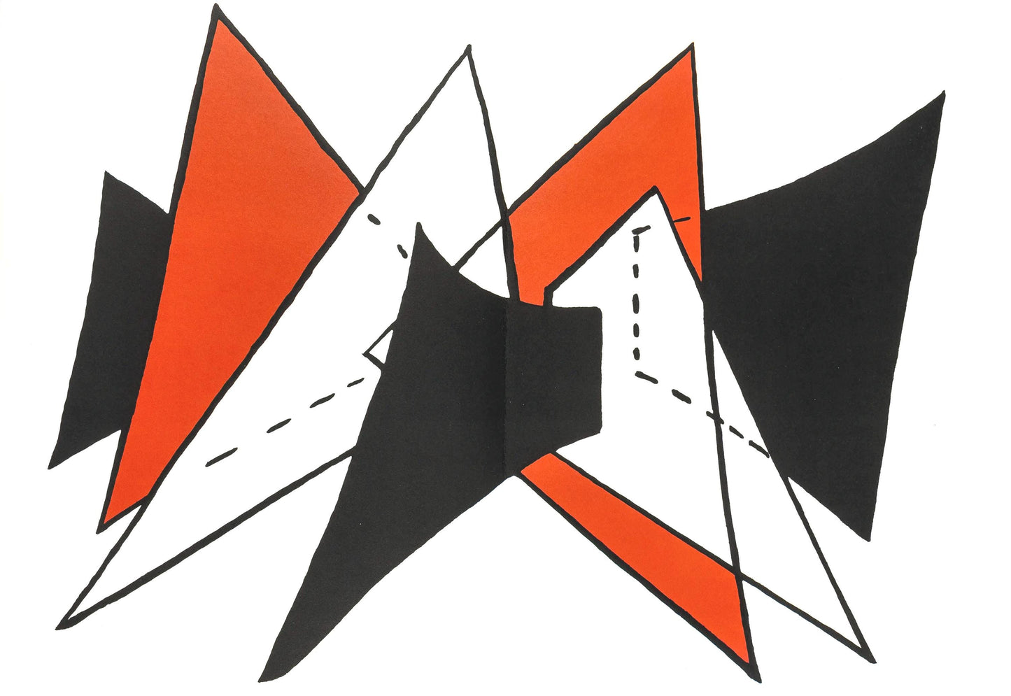 Alexander Calder, Les Triangles, Stabiles Derrire Le Miroir, Lithograph