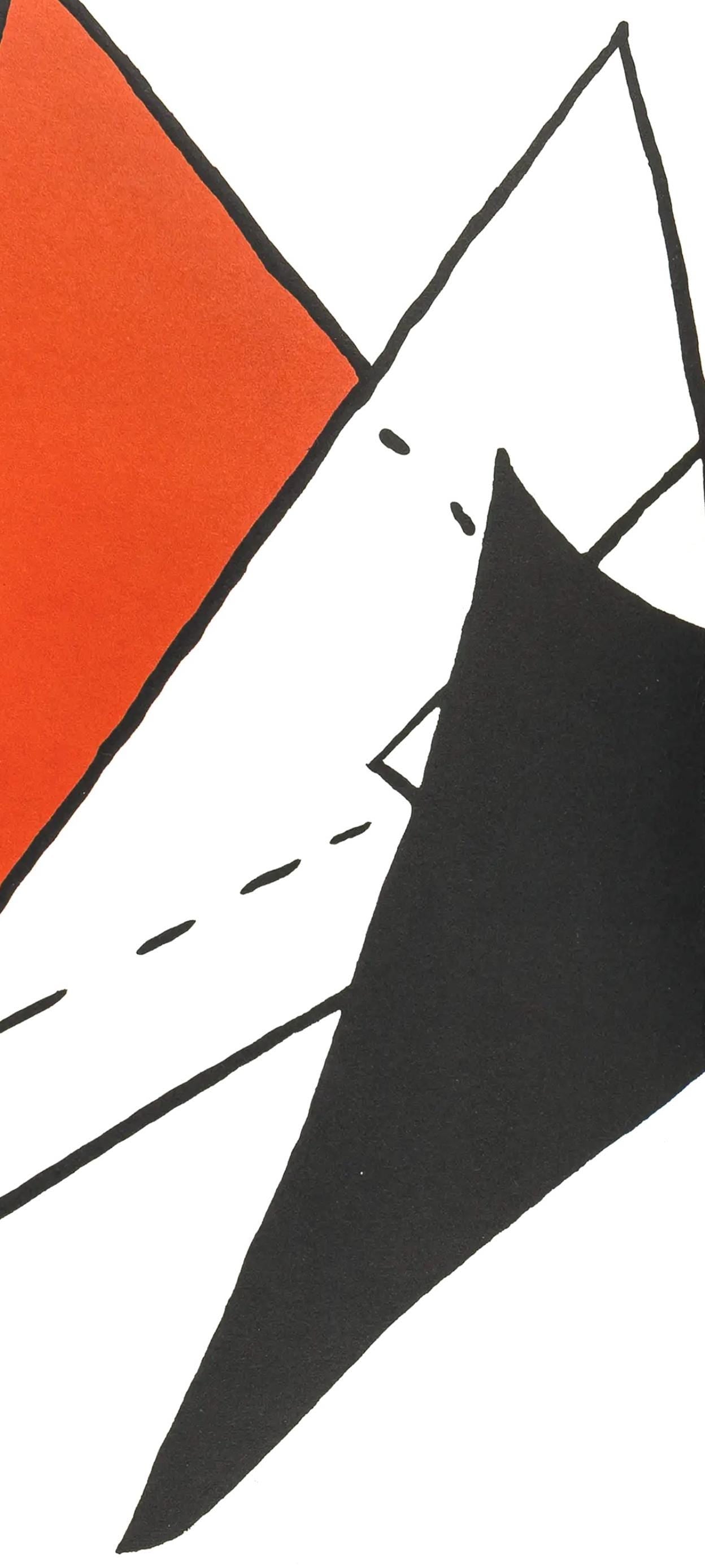 Alexander Calder, Les Triangles, Stabiles Derrire Le Miroir, Lithograph