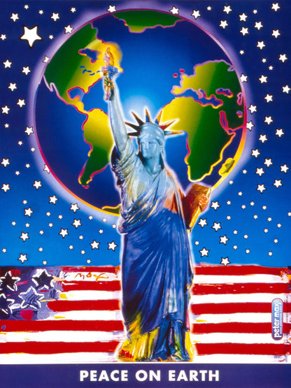Peter Max, 9-11, Peace On Earth, 2001, Hand Signed, Official Edition Offset Lithograph