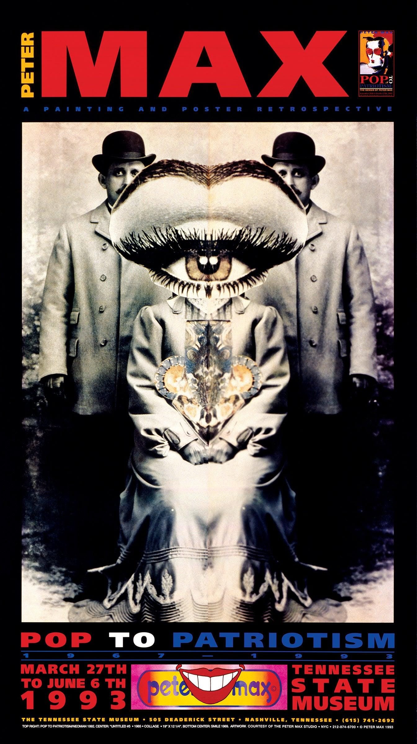 Peter Max, Tennessee State Museum, 1993, Hand Signed, Official Edition Offset Lithograph