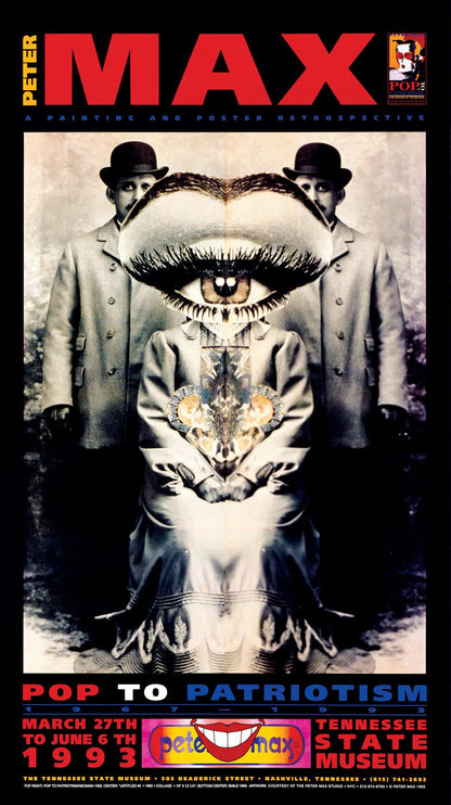 Peter Max, Tennessee State Museum, 1993, Hand Signed, Official Edition Offset Lithograph