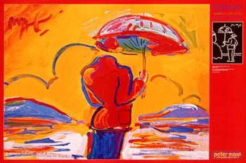 Peter Max, Umbrella Man At Sea, 2000, Hand Signed, Official Edition Offset Lithograph