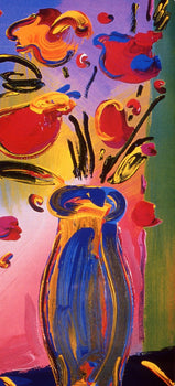 Peter Max, Faciliti-Link Flowers, 1997, Hand Signed, Official Edition Offset Lithograph