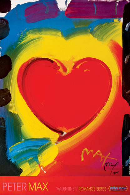 Peter Max, Valentine Heart, 2000, Hand Signed, Official Edition Offset Lithograph