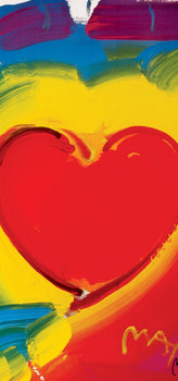 Peter Max, Valentine Heart, 2000, Hand Signed, Official Edition Offset Lithograph