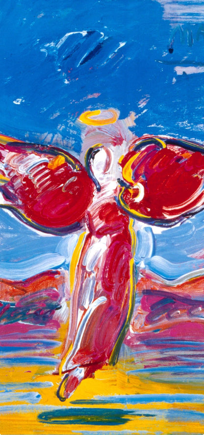 Peter Max, Ascending Angel, 2000, Hand Signed, Official Edition Offset Lithograph