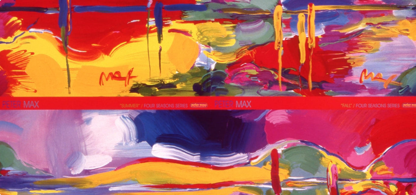 Peter Max, Four Seasons Series, 2000, Hand Signed, Official Edition Offset Lithograph