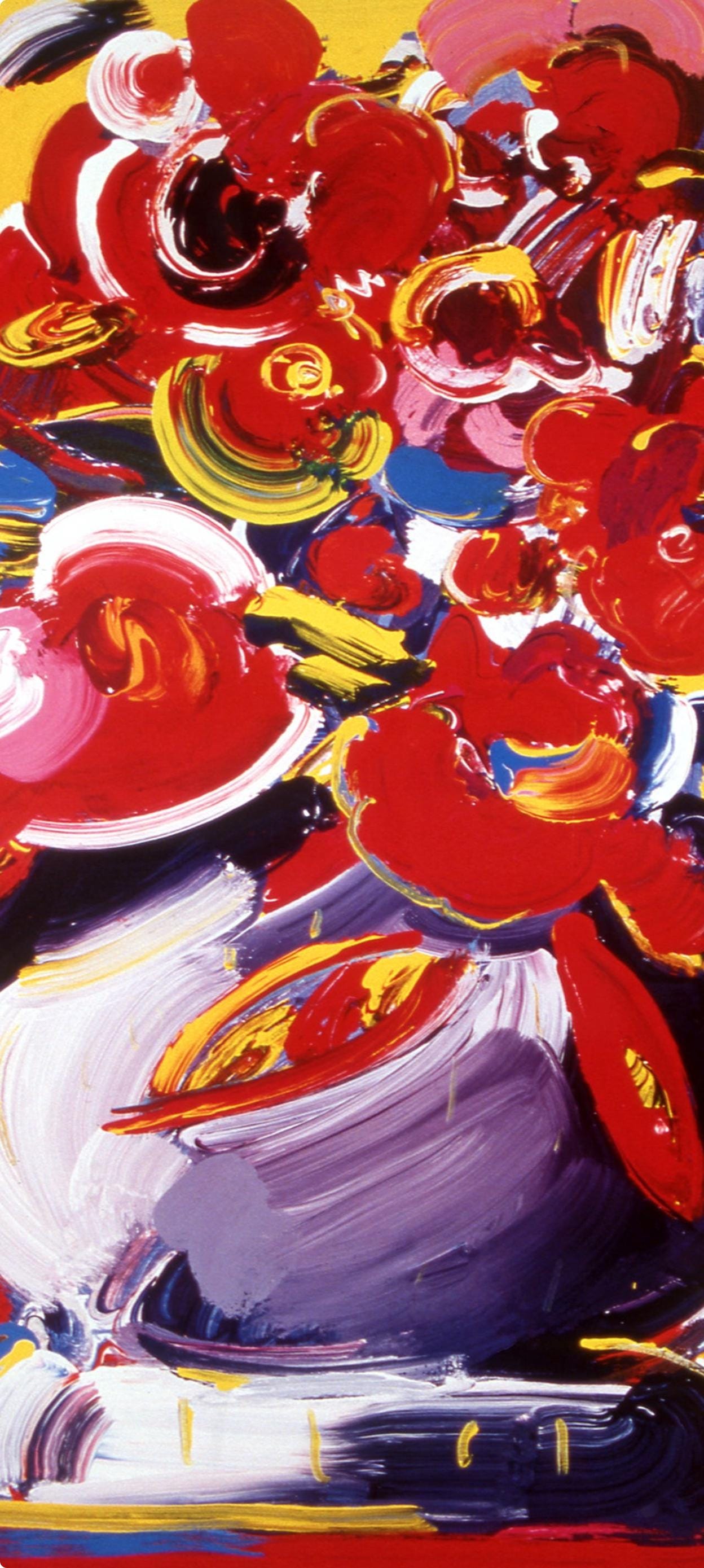 Peter Max, Flowers Ii - Neo-Fauve, 2000, Hand Signed, Official Edition Offset Lithograph