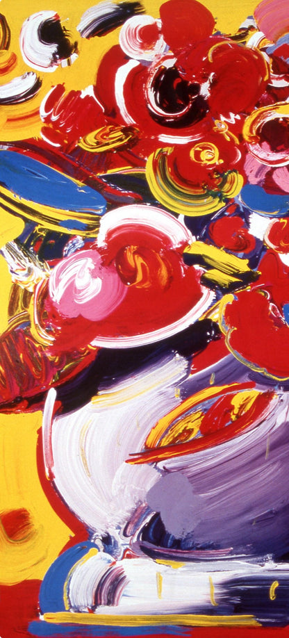 Peter Max, Flowers Ii - Neo-Fauve, 2000, Hand Signed, Official Edition Offset Lithograph