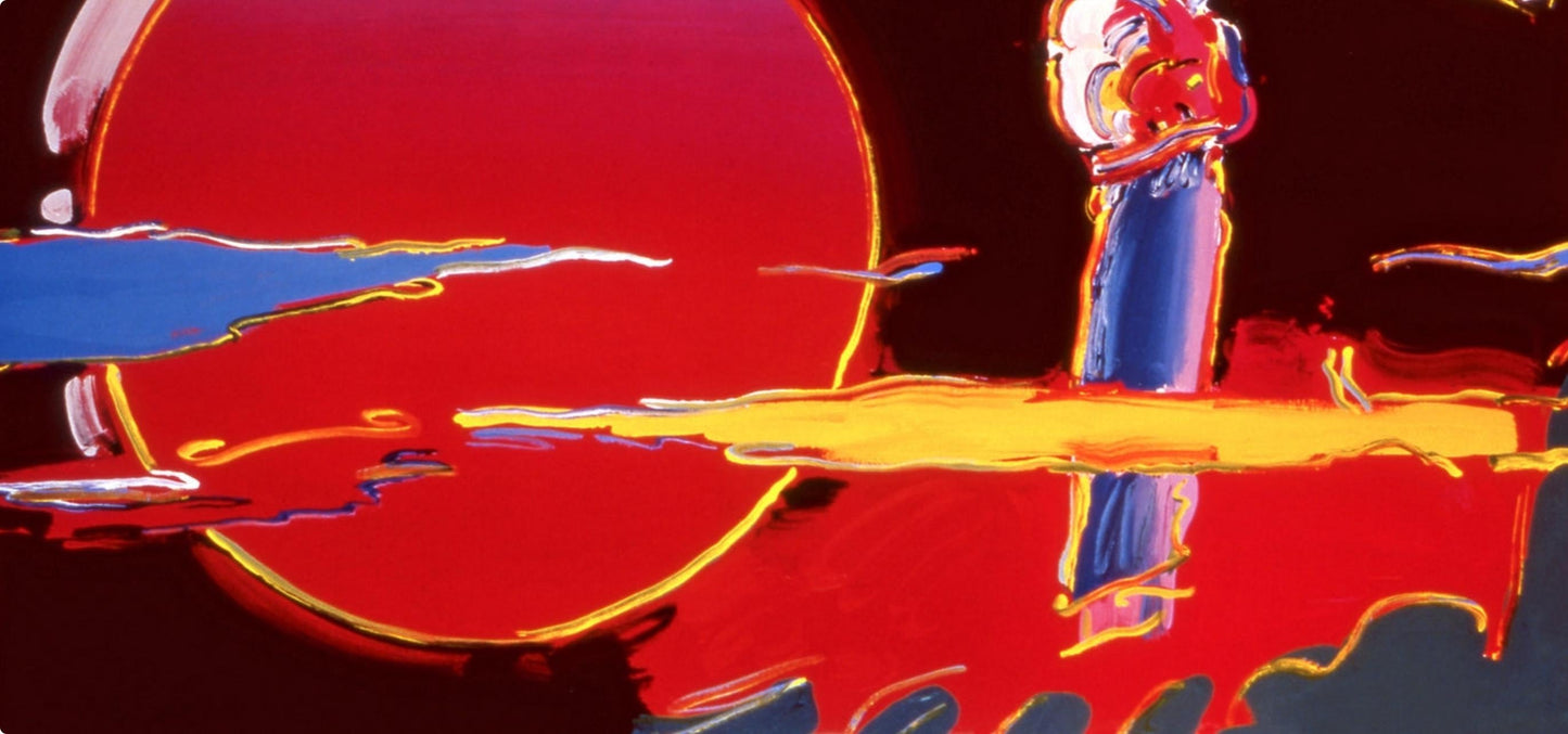 Peter Max, New Moon, 1999, Hand Signed, Official Edition Offset Lithograph