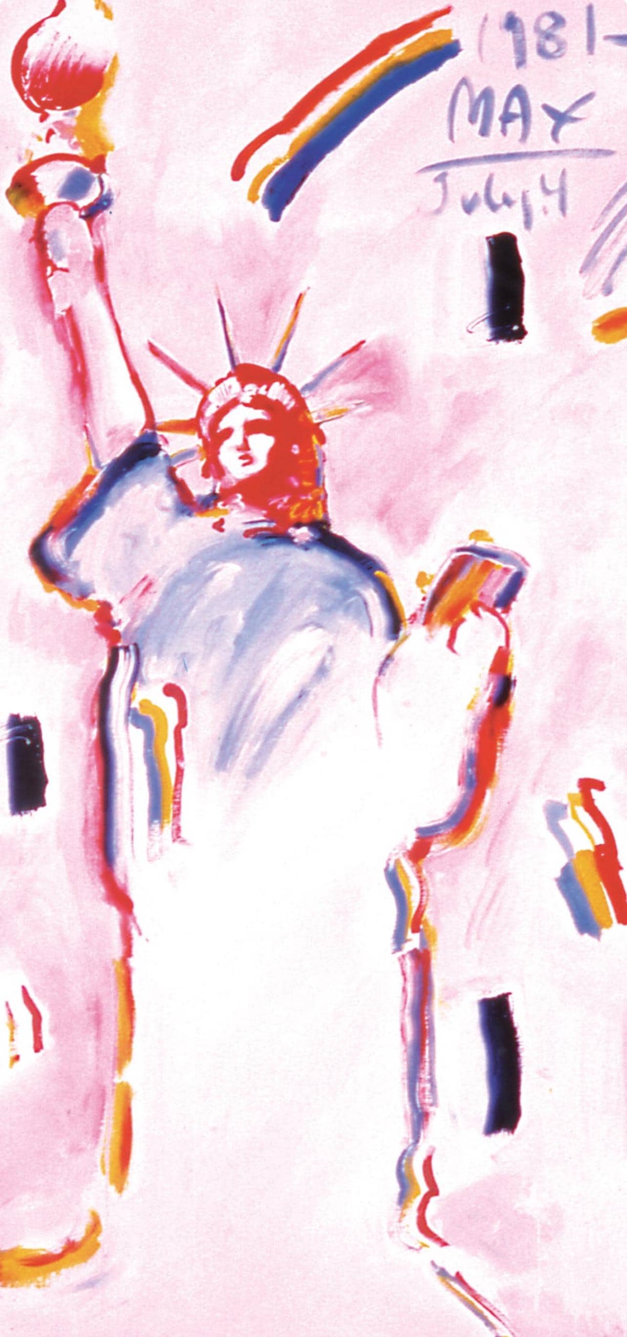 Peter Max, Statue Of Liberty Ii, 2000, Hand Signed, Official Edition Offset Lithograph