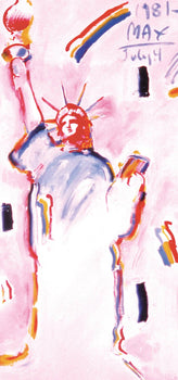 Peter Max, Statue Of Liberty Ii, 2000, Hand Signed, Official Edition Offset Lithograph