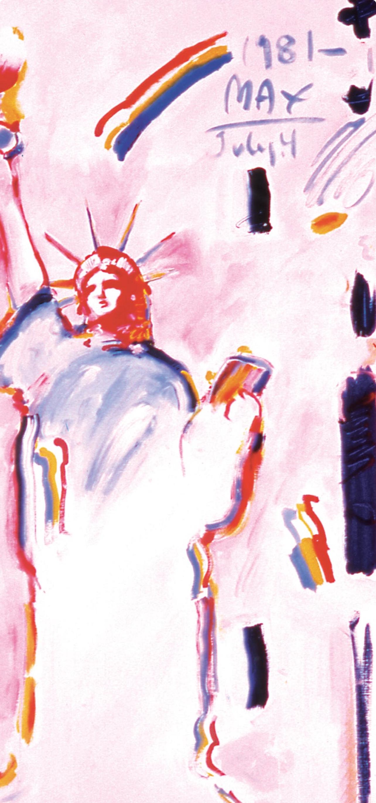Peter Max, Statue Of Liberty Ii, 2000, Hand Signed, Official Edition Offset Lithograph