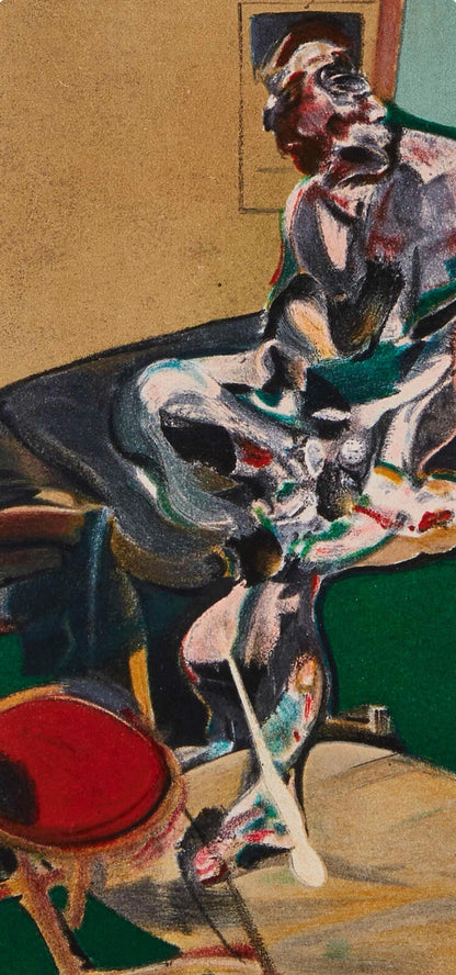 Francis Bacon, Portrait Of George Dyer Staring At Blind-Cord, Derrire Le Miroir, Lithograph