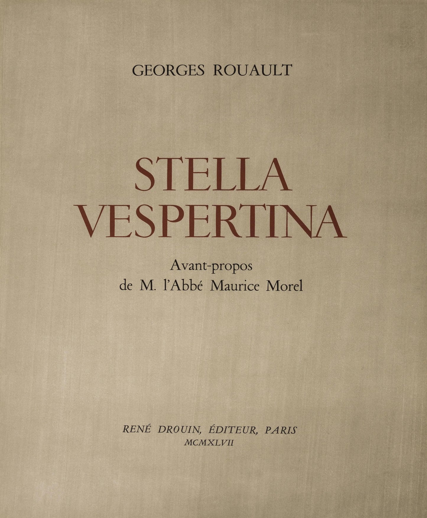 Georges Rouault, Coucher De Soleil, Stella Vespertina, Hliogravure
