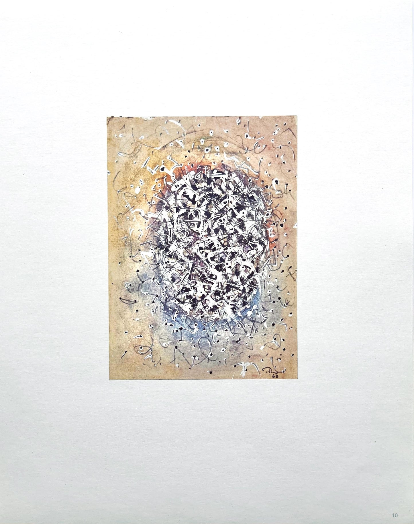Hliogravure - Mark Tobey - Centre domin - Peintres d'aujourd'hui