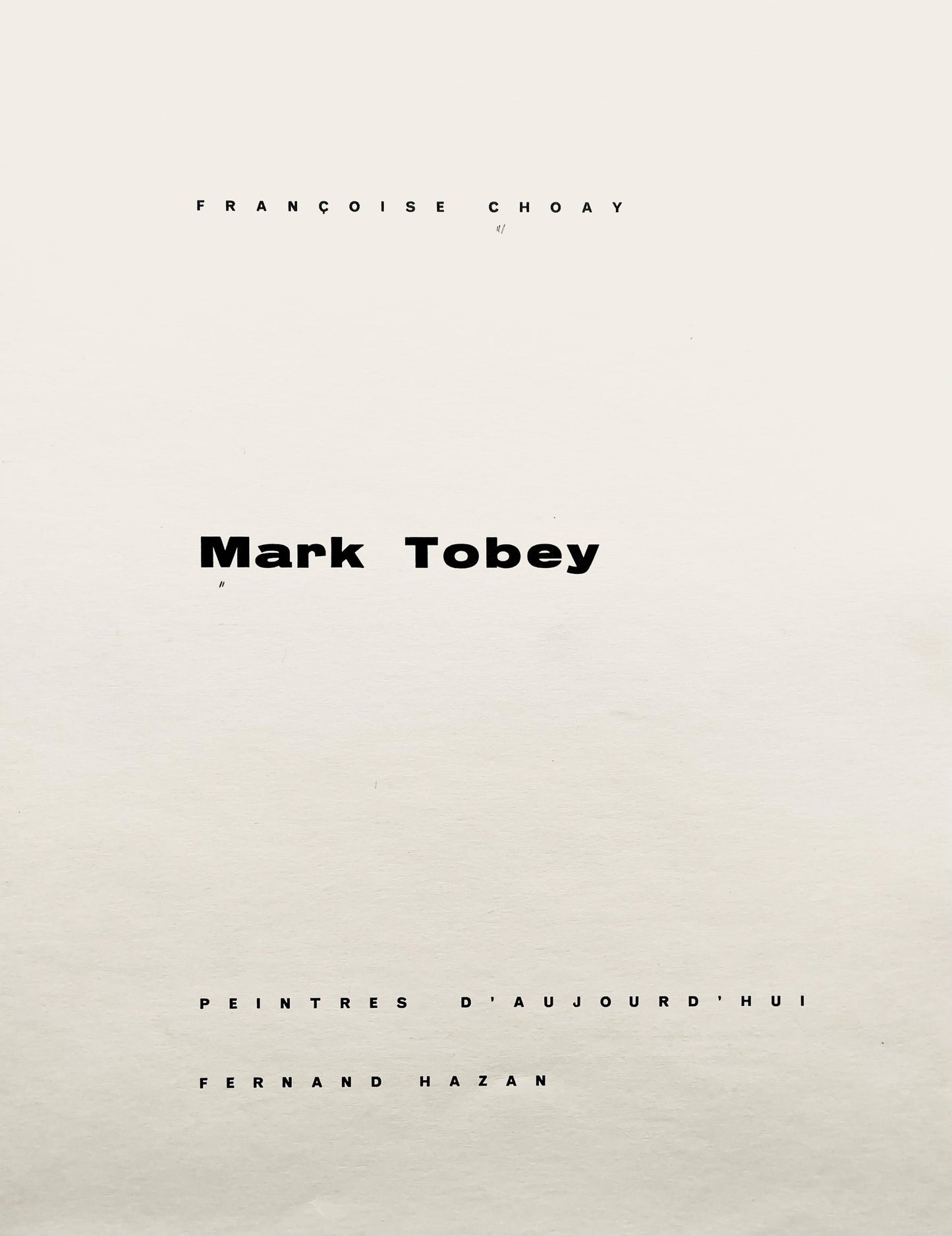 Mark Tobey, Composition (Mme T.), Mark Tobey, Peintres D'Aujourd'Hui, Hliogravure
