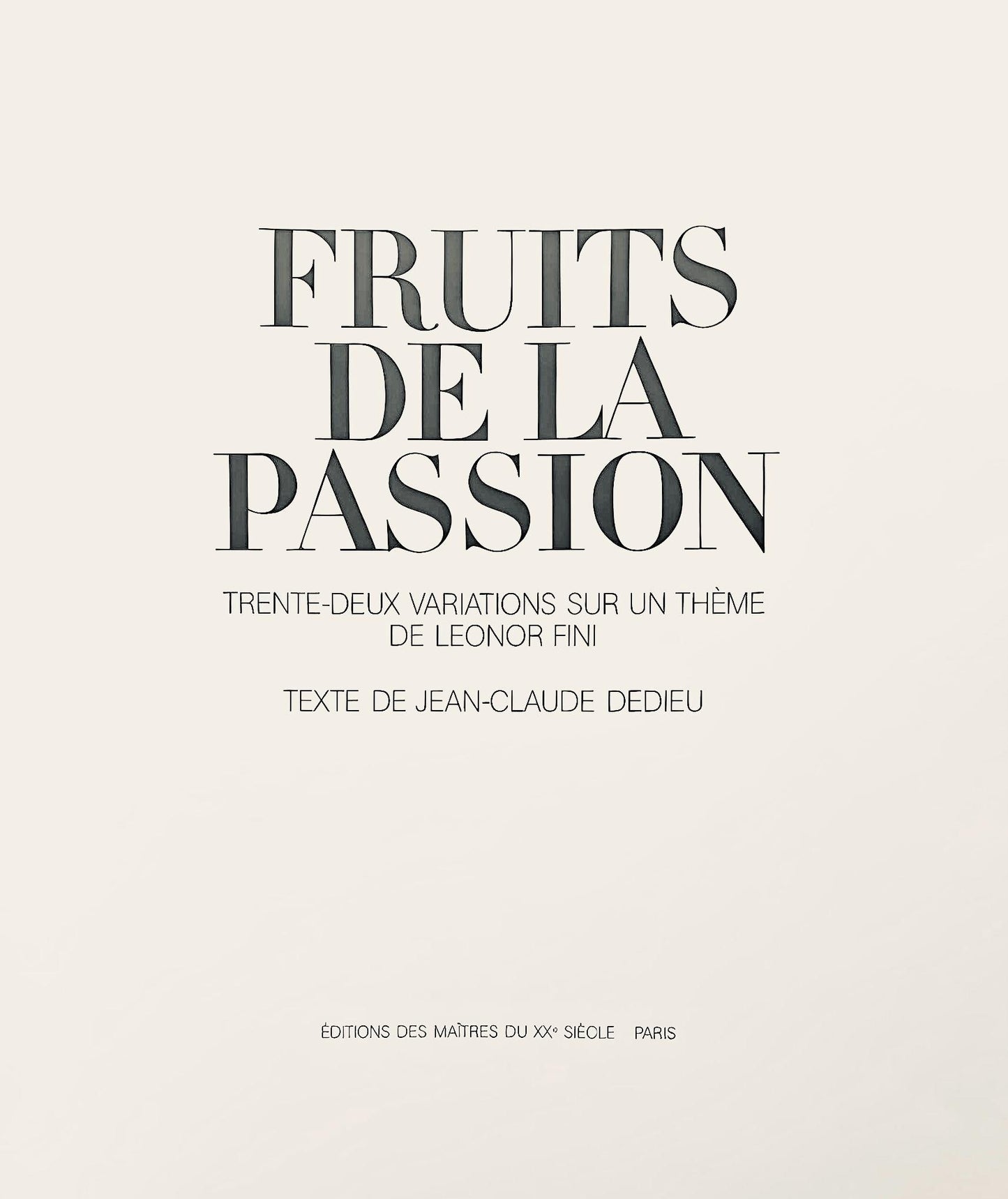 Lonor Fini, Composition, Fruits De La Passion, Xxe Sicle, Hliogravure