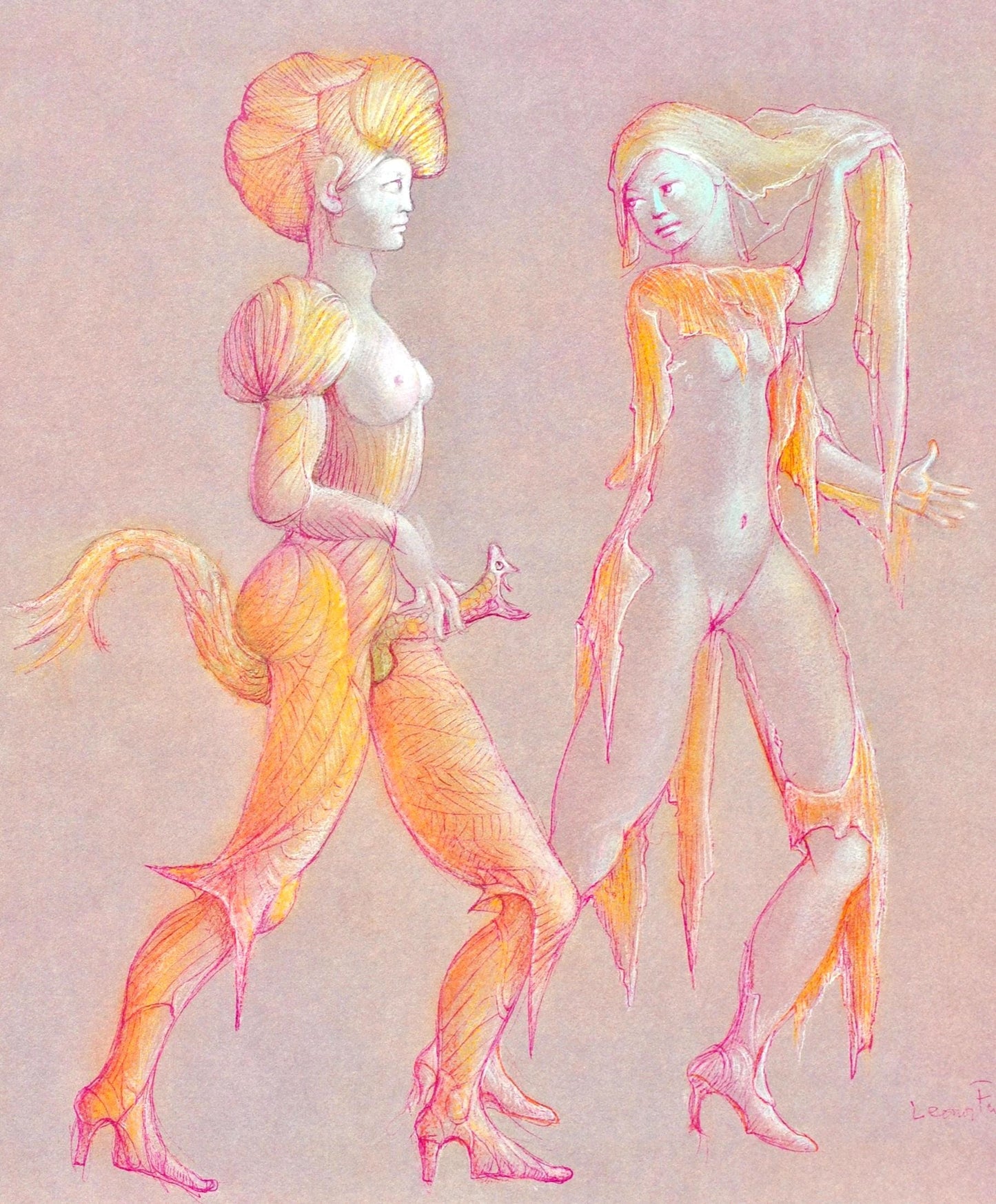 Lonor Fini, Composition, Fruits De La Passion, Xxe Sicle, Hliogravure