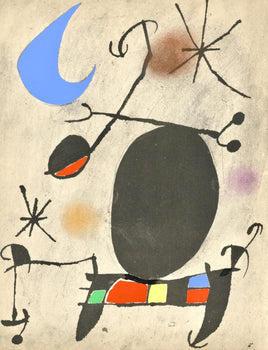 Joan Mir, L'Oiseau Solaire, L'Oiseau Lunaire, Tincelles (Cramer 117; Dupin 447-48), Lithograph